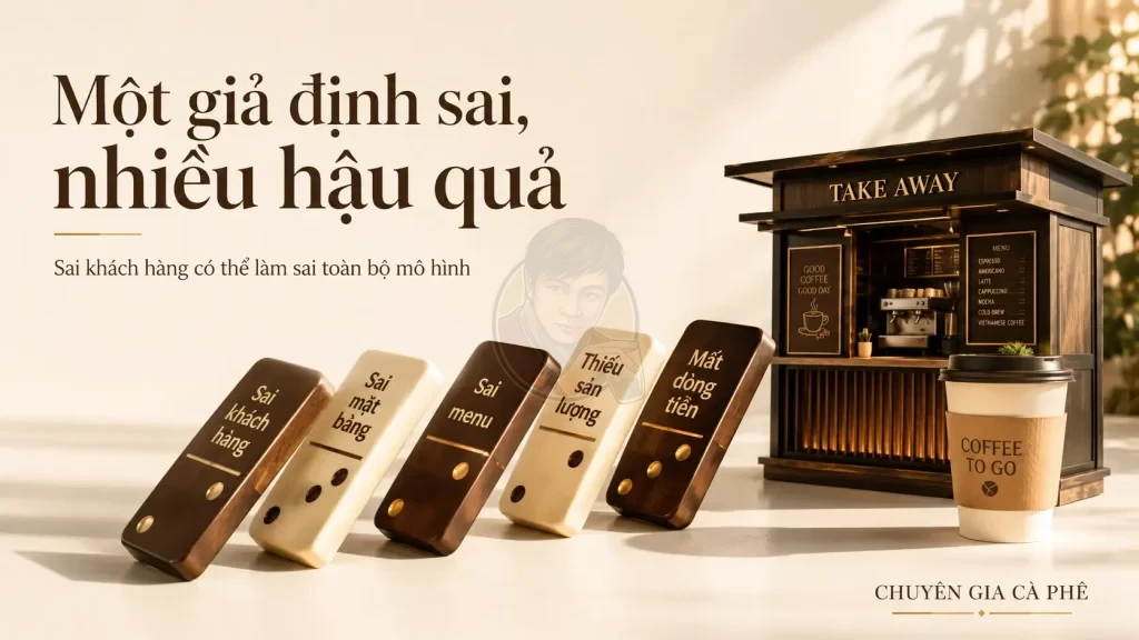 Chuỗi sai lầm dẫn đến thất bại của mô hình cà phê Take Away.