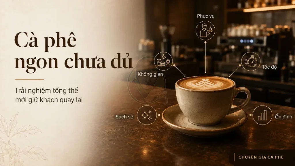 Vì sao khách không quay lại quán cà phê dù cà phê ngon và trải nghiệm tổng thể chưa tốt.