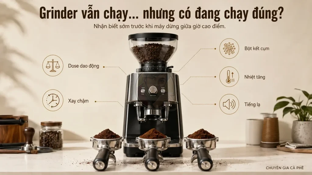 Dấu hiệu grinder có vấn đề