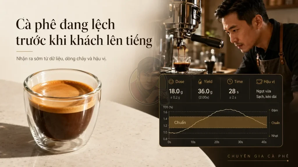 Nhận diện cà phê lệch vị trước khi khách hàng phát hiện tại quán.
