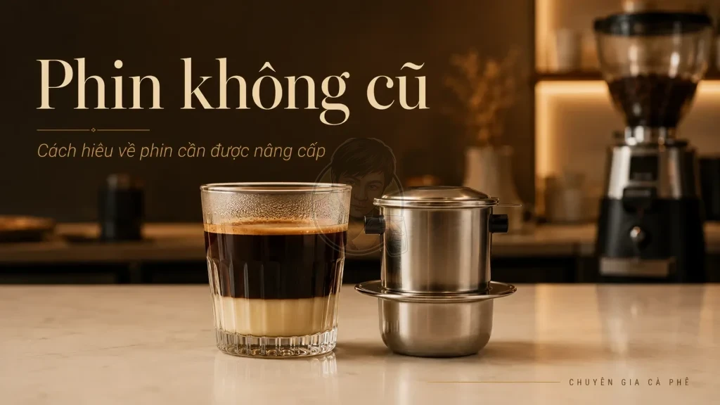 Phin cà phê Việt Nam trong góc nhìn hiện đại về flow và chiết xuất.