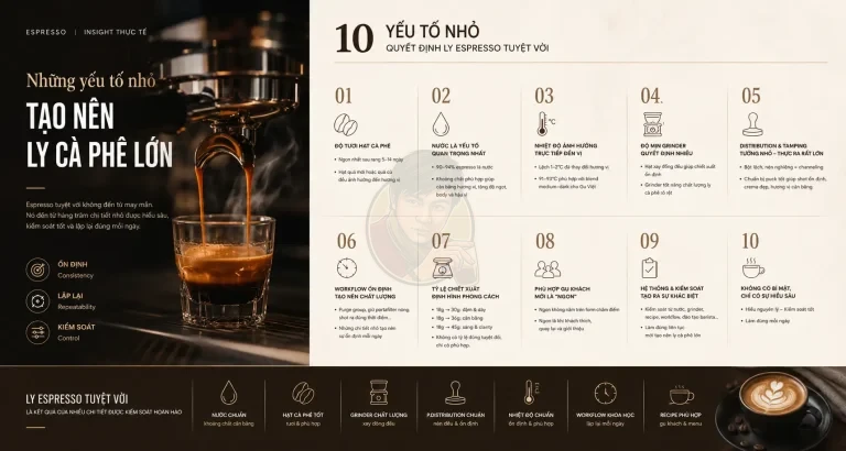 Những yếu tố ảnh hưởng đến ly cà phê ngon?