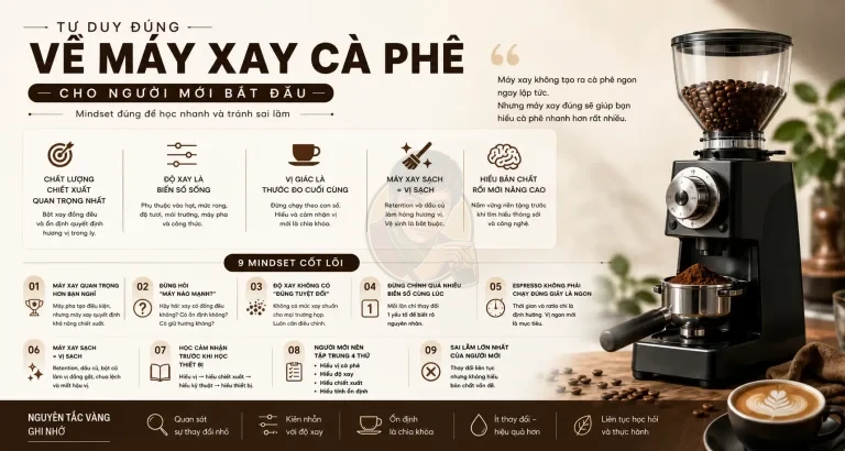 Tư duy đúng về máy xay cà phê cho người mới bắt đầu.