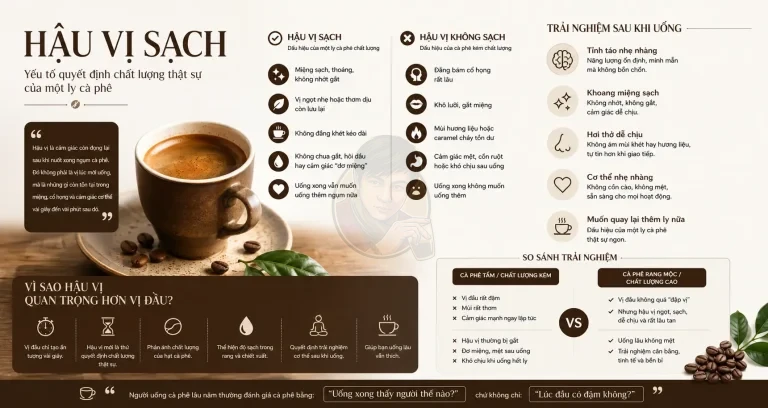 Hậu vị sạch là gì và vì sao quan trọng hơn vị đầu?
