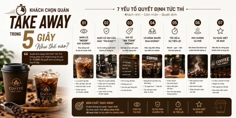 Khách chọn quán cà phê trong 5 giây như thế nào?