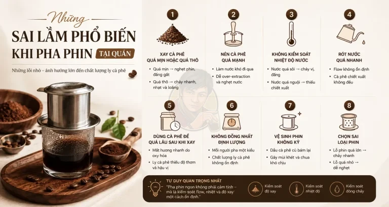 Những sai lầm khi pha phin tại quán?
