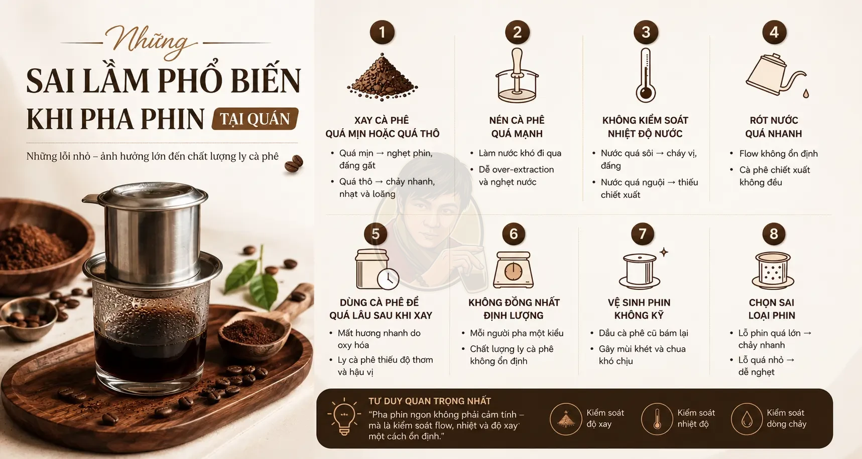 Những sai lầm khi pha phin tại quán?
