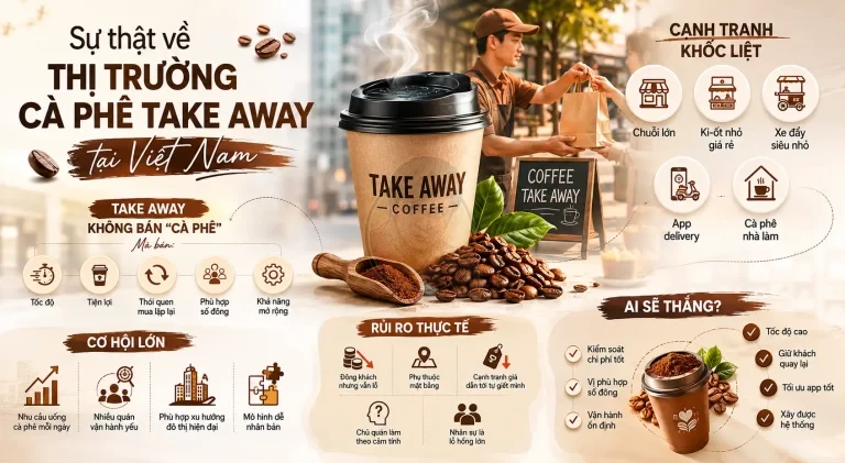Thị trường cà phê Take Away tại Việt Nam: Cơ hội và rủi ro?