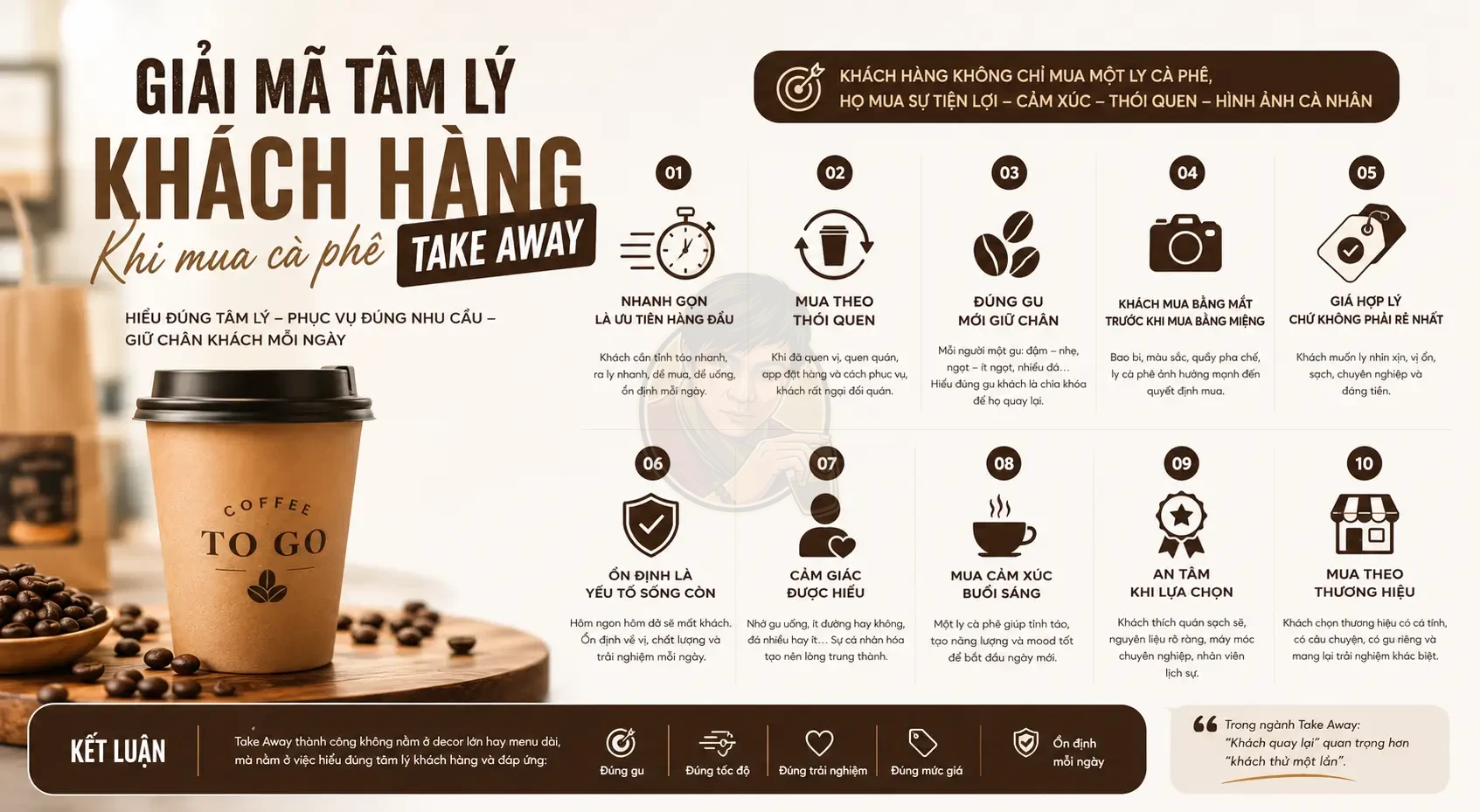 Tâm lý khách hàng khi mua cà phê Take Away?
