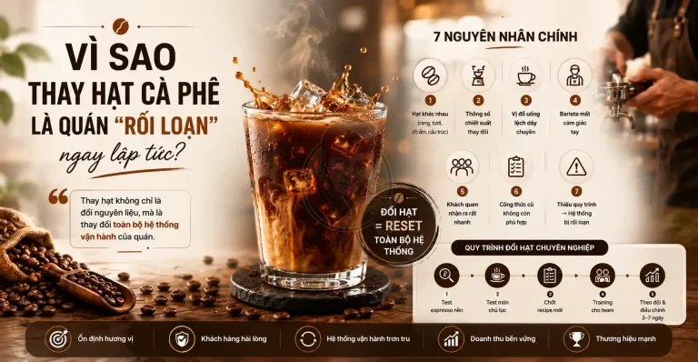 Vì sao thay hạt cà phê làm quán mất ổn định?
