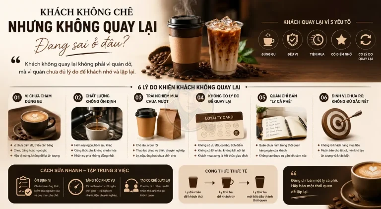 Silent churn trong quán cà phê: Vì sao khách không quay lại?