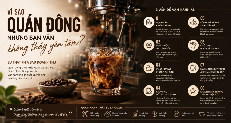 Những vấn đề vận hành ẩn trong quán cà phê đông khách.